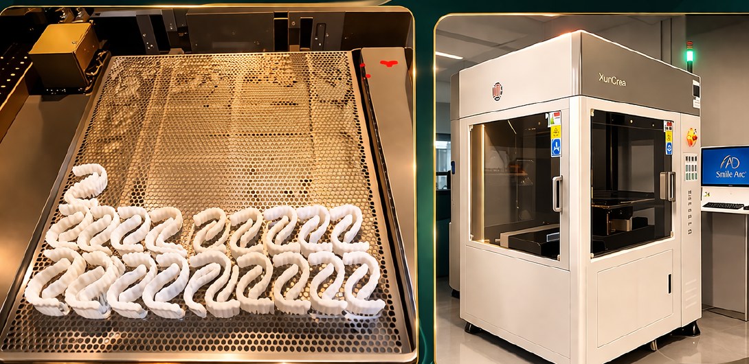 Industrial 3D printing of clear aligners
